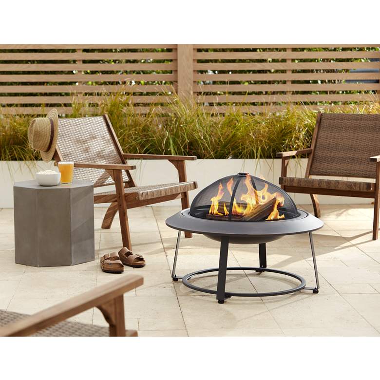 Image 1 Ollo 18" High Gray Concrete End Table in scene