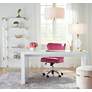 1_Possini Euro 20" Wide Warm Gold Pendant Light with White Shade in scene