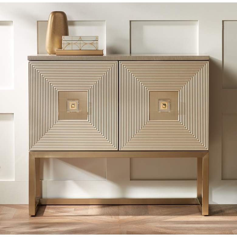 Image 1 Studio 55D Fleming 39" Wide Modern Luxe Accent Cabinet in scene