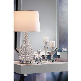 Image1 of Possini Euro Kasey 27" High Acrylic Beaded Gourd Table Lamp in scene