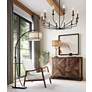 1_Marlowe Bronze Woven Metal Table Lamp with Table Top Dimmer in scene