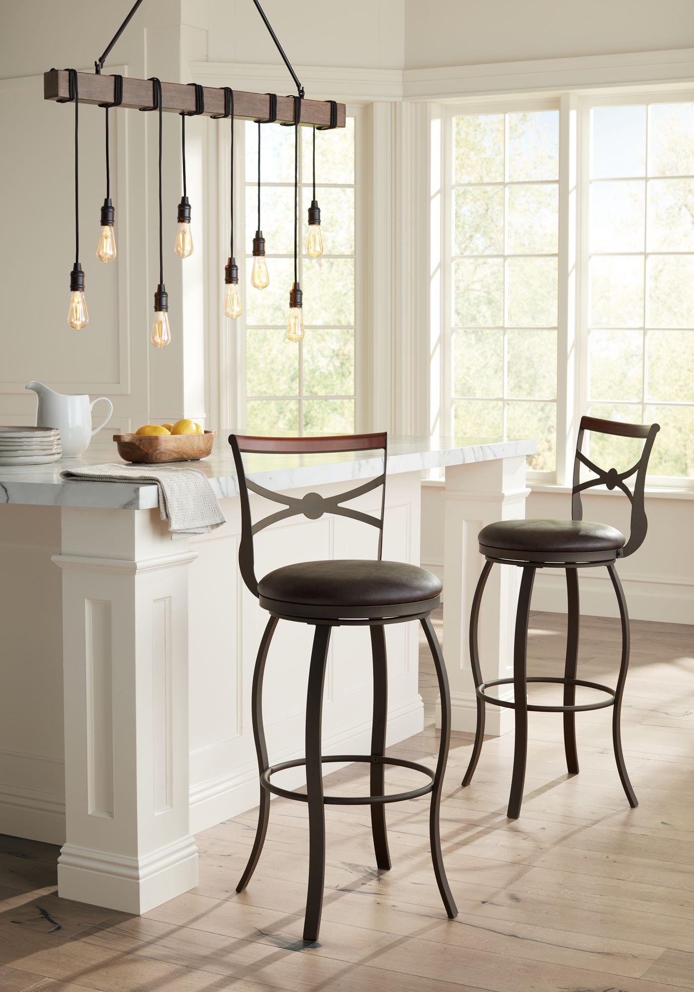 Swivel farmhouse bar online stools