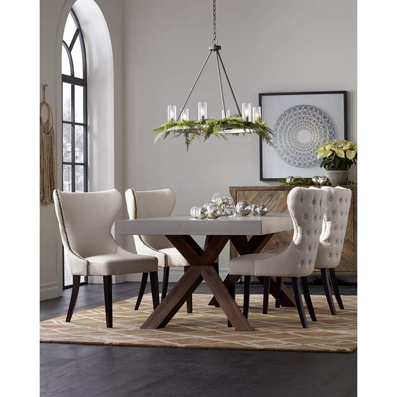 Image 1 Ariana Sand Fabric Dining Chair in scene
