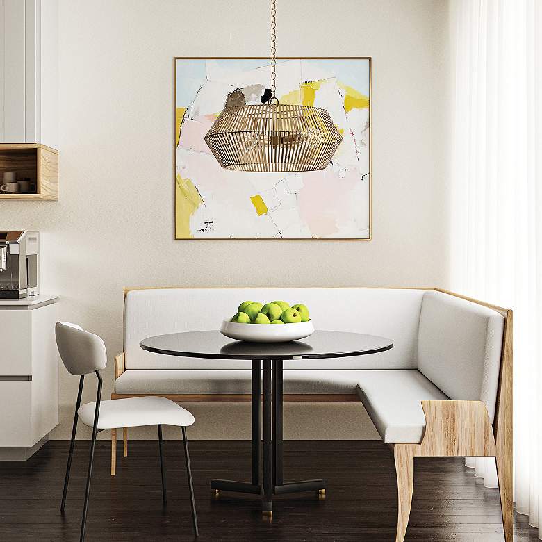Image 1 Capital Kaiya 22" Wide Matte Brass 4-Light Pendant in scene