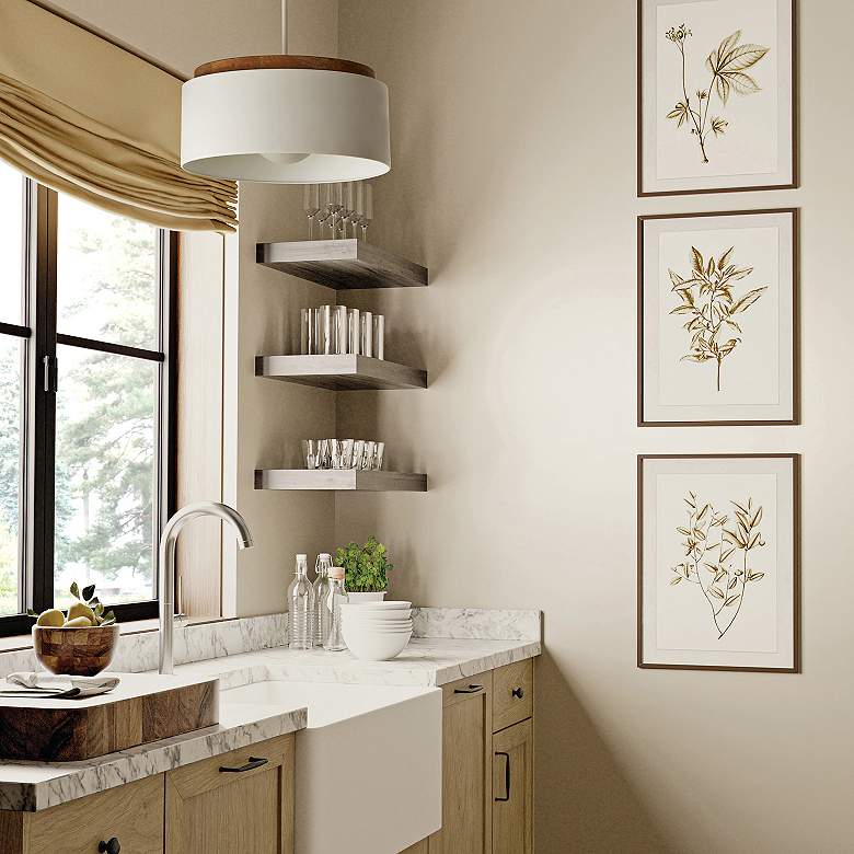 Image 1 Capital Liam 18" Wide White Drum Pendant Light in scene