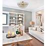 1_Emilia 20"W Brass and Clear Crystal 5-Light Ceiling Light in scene