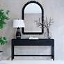 Bassett Renn 51" x 33" Black Wood Arched Top Wall Mirror in scene