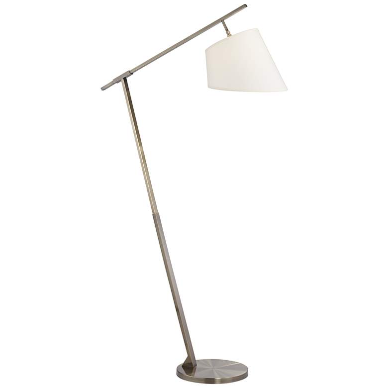 Image 1 21H51 - Antique Brass Finish Metal Angled Floor Lamp