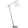 21H51 - Antique Brass Finish Metal Angled Floor Lamp