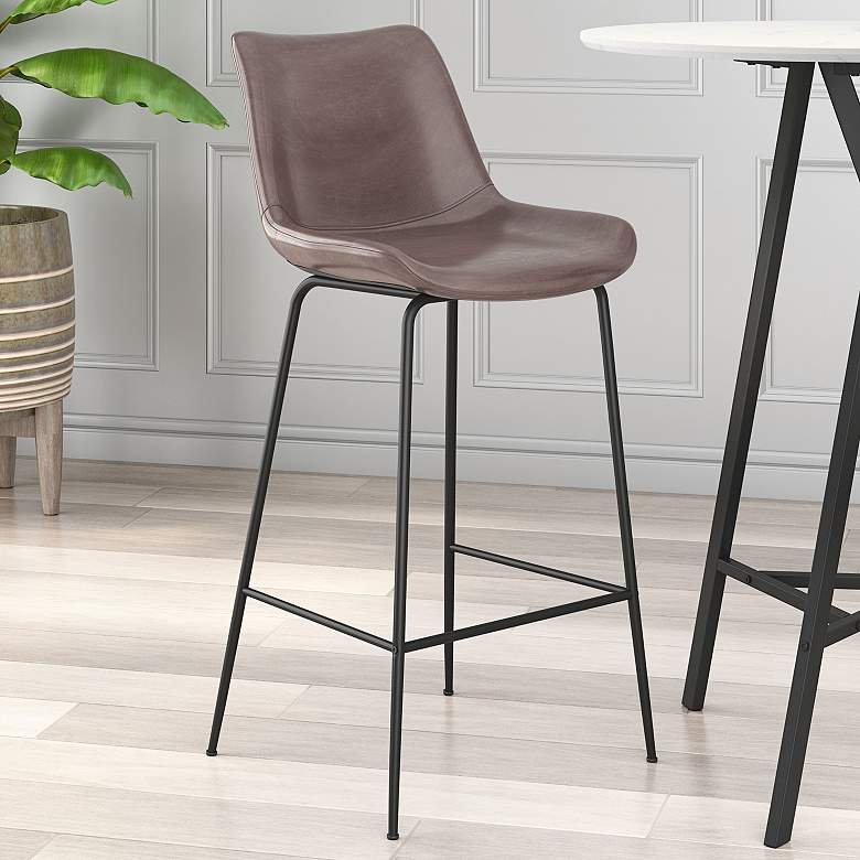 Image 1 22.2Lx20.9Wx43.1H Byron Bar Chair Brown