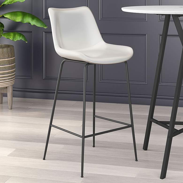 Image 1 22.2Lx20.9Wx43.1H Byron Bar Chair White