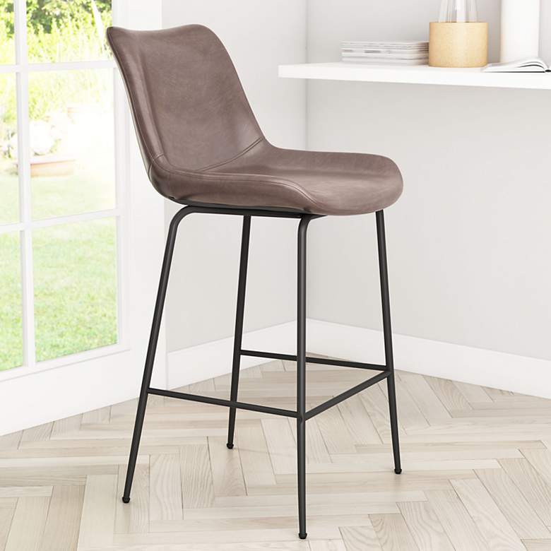 Image 1 22.2x20.1x38.6 Byron Counter Chair Brown