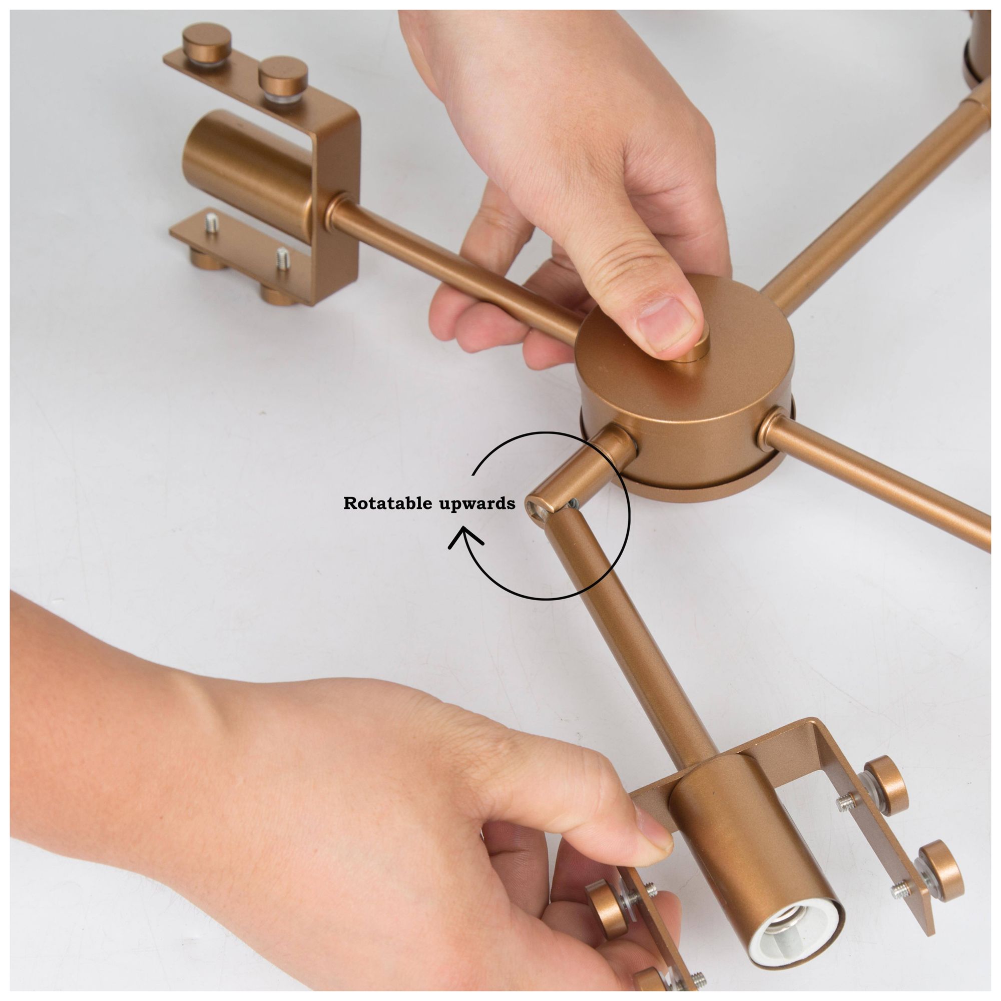 Image 5 22.5" Wide 5-Light Brass Linear Glass Sputnik Chandelier more views