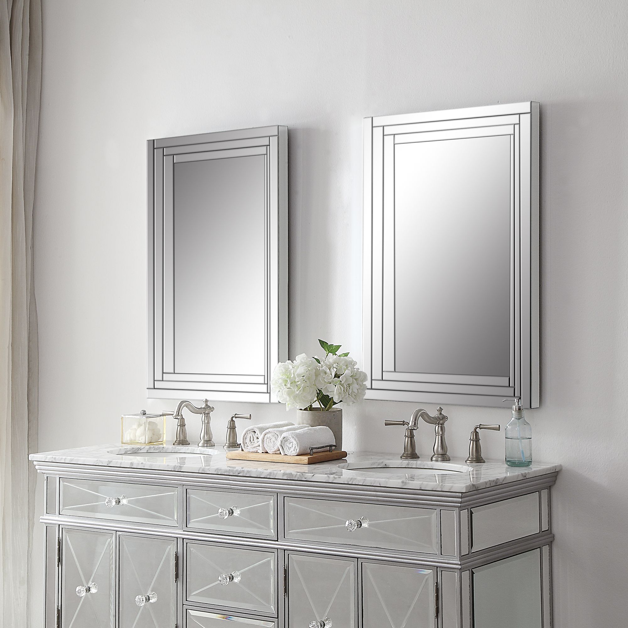 Image 6 22-in x 34-in Frameless Wall Mirror more views