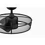 4_22" Fanimation Henry Black Finish Damp Rated LED Cage Fan with Remote more views