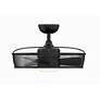 5_22" Fanimation Henry Black Finish Damp Rated LED Cage Fan with Remote more views