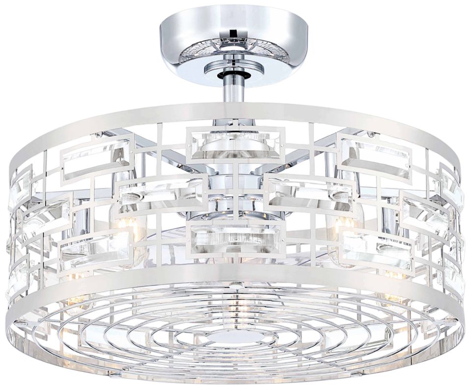 22" Fanimation Klout Chrome Fandelier LED Ceiling Fan