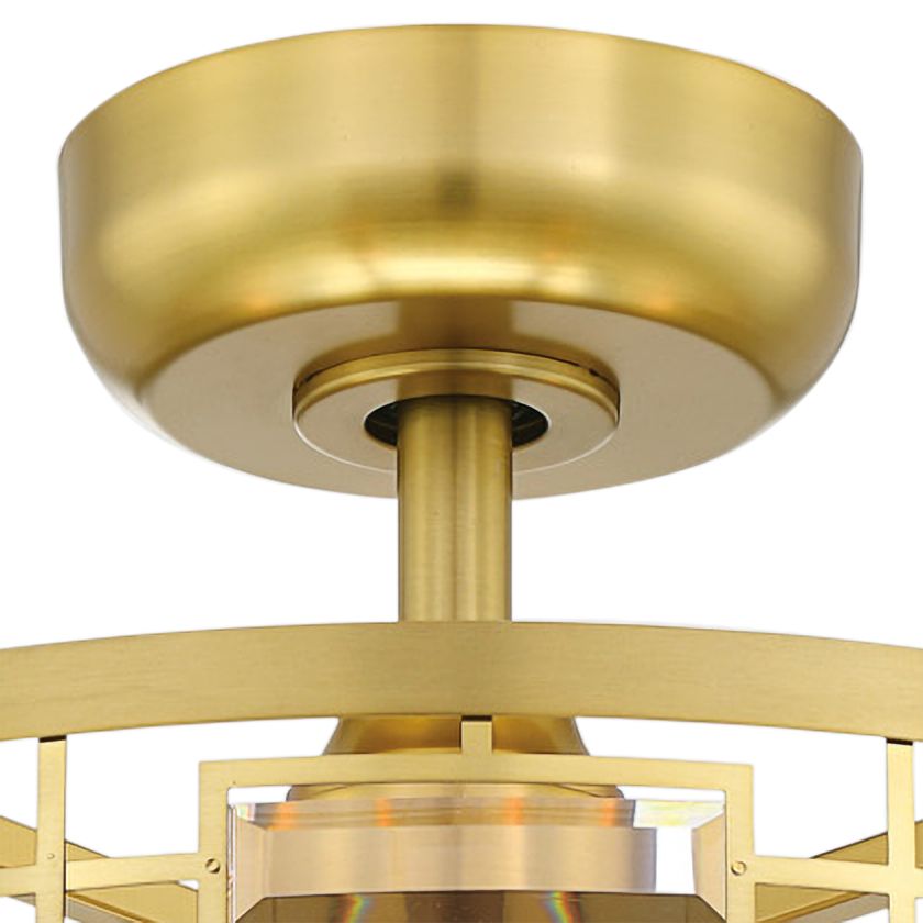 22" Fanimation Klout Satin Brass Fandelier LED Ceiling Fan 906A0