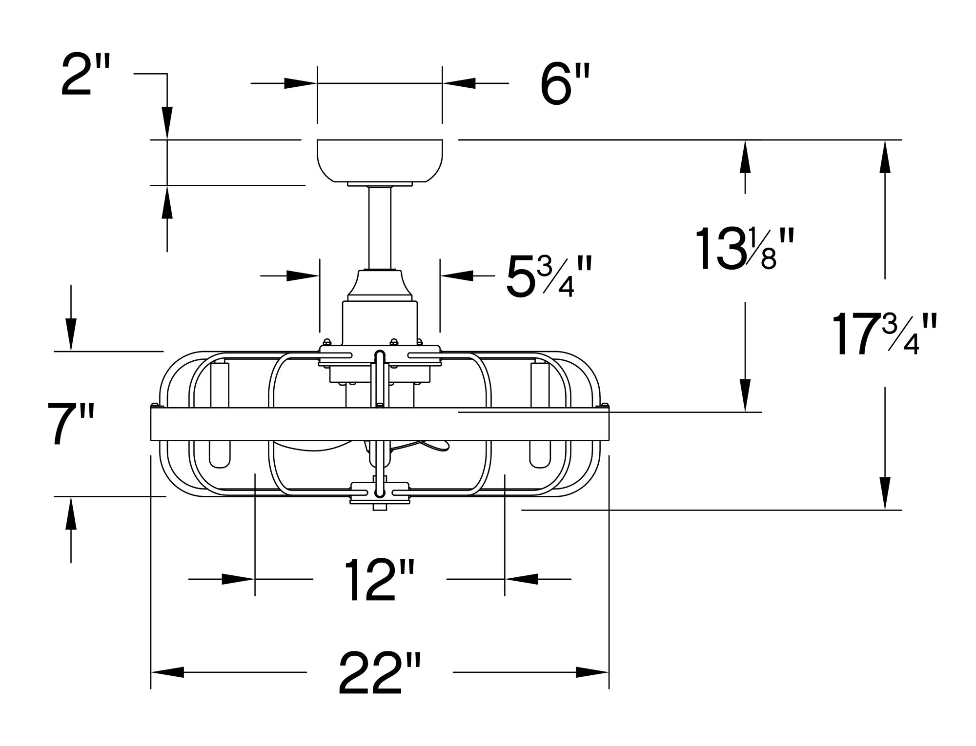 22" Hinkley Eli Brushed Nickel LED Fandelier Ceiling Fan with Remote