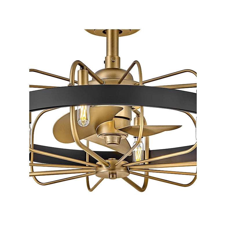 Image 3 22" Hinkley Eli Heritage Brass LED Fandelier Ceiling Fan with Remote more views