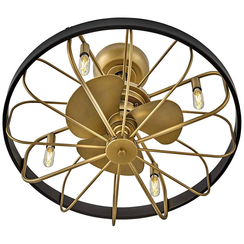 Image 5 22" Hinkley Eli Heritage Brass LED Fandelier Ceiling Fan with Remote more views