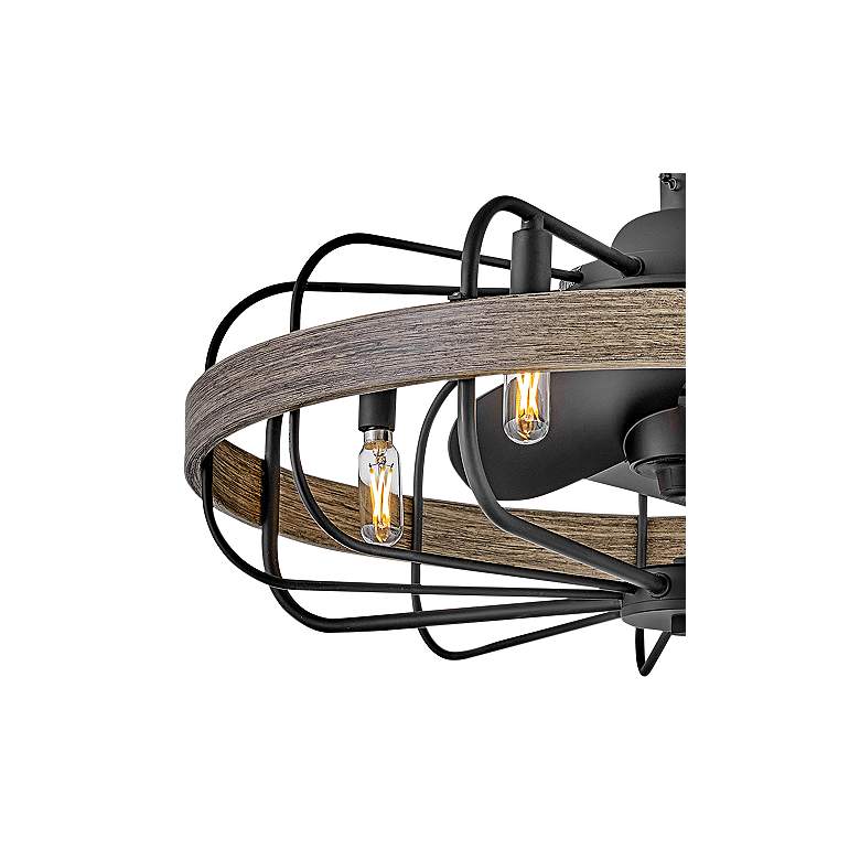 Image 2 22" Hinkley Eli Matte Black LED Fandelier Ceiling Fan with Remote more views