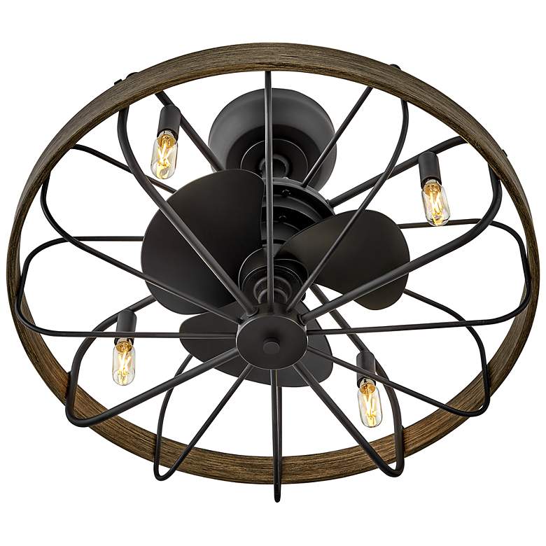 Image 3 22" Hinkley Eli Matte Black LED Fandelier Ceiling Fan with Remote more views