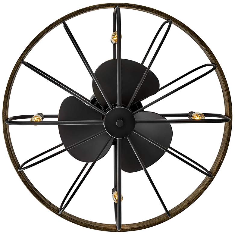 Image 4 22" Hinkley Eli Matte Black LED Fandelier Ceiling Fan with Remote more views