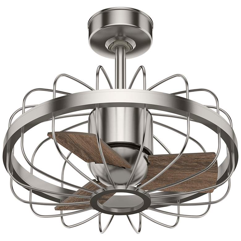 Image 2 22" Hunter Roswell Nickel Cage DC Ceiling Fan with Wall Control