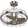 22" Hunter Roswell Nickel Cage DC Ceiling Fan with Wall Control