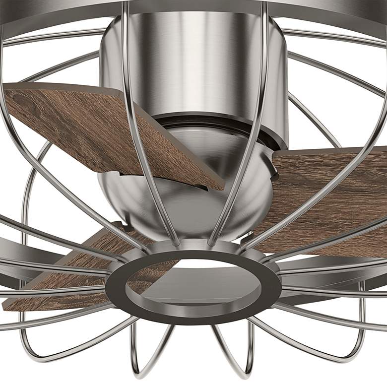 Image 3 22 inch Hunter Roswell Nickel Cage DC Ceiling Fan with Wall Control more views