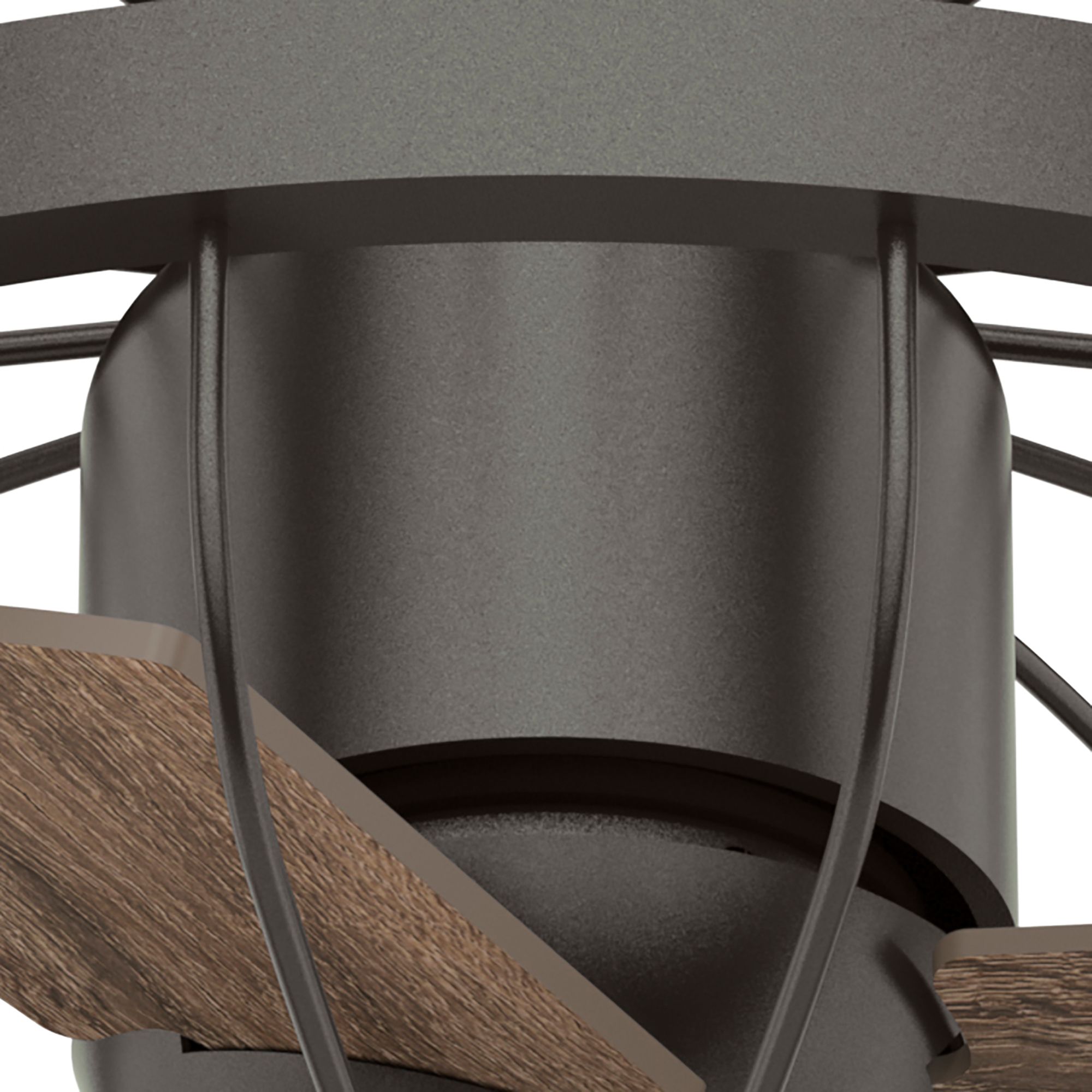 22" Hunter Roswell Noble Bronze Cage Ceiling Fan with Wall Control