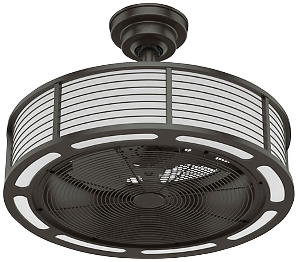 hunter caged ceiling fan with light