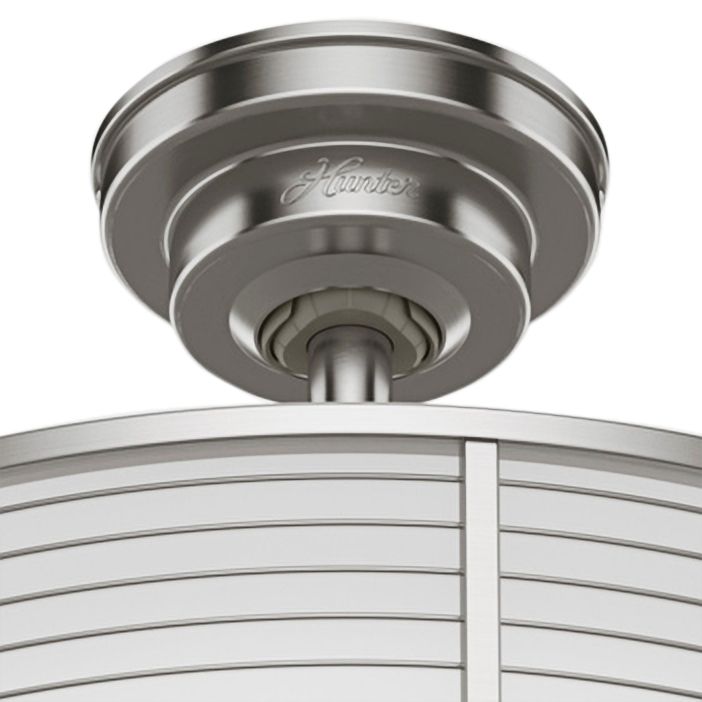 22" Hunter Tunley Brushed Nickel LED Ceiling Fan with Wall Control