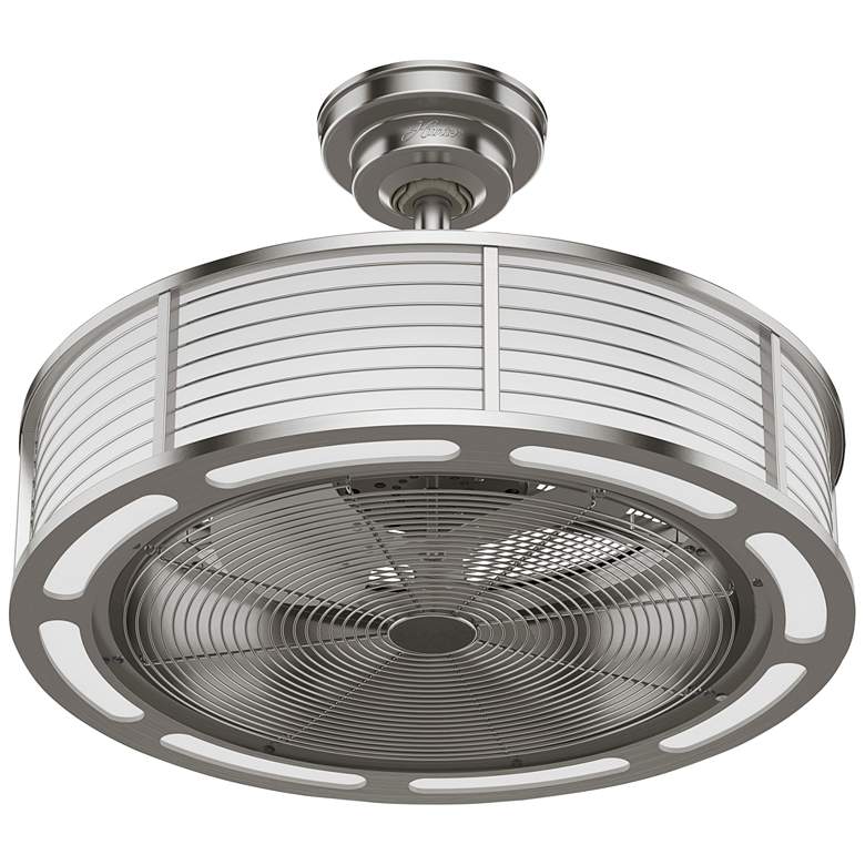 Image 6 22 inch Hunter Tunley Brushed Nickel LED Ceiling Fan with Wall Control more views