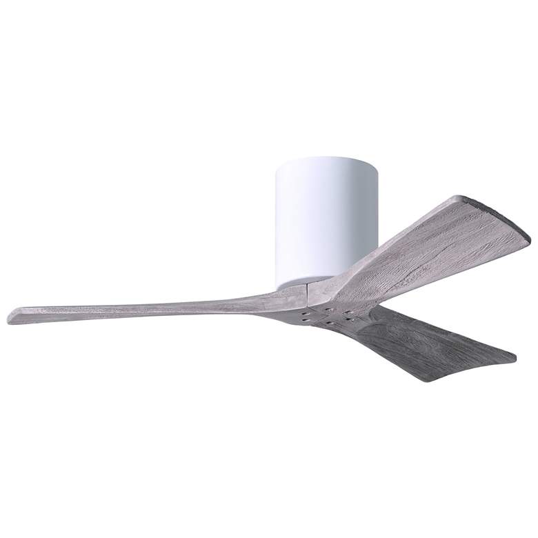 Image 1 22" Matthews Irene 3H White and Barnwood Remote Hugger Ceiling Fan