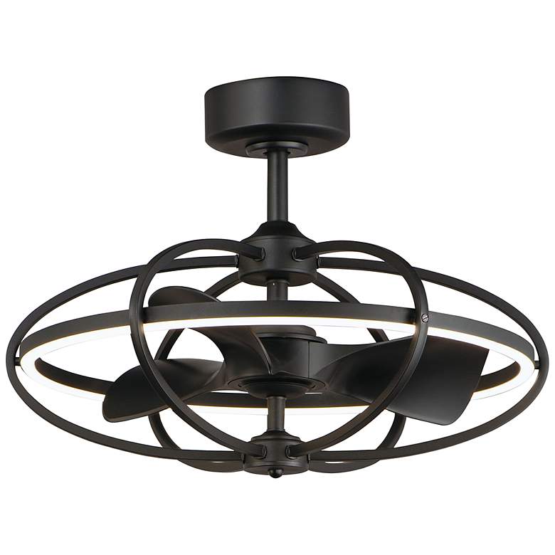 Image 2 22" Maxim Corona Black CCT LED Fandelier Smart Ceiling Fan