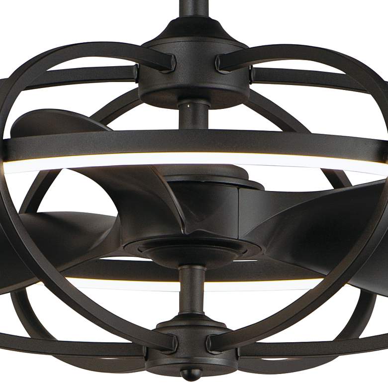 Image 3 22" Maxim Corona Black CCT LED Fandelier Smart Ceiling Fan more views