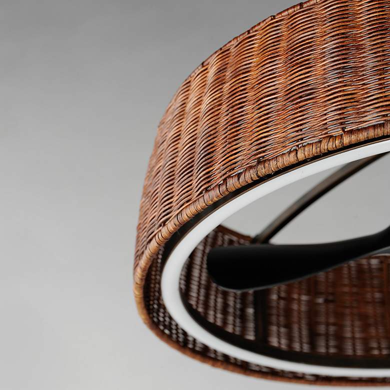 Image 7 22" Maxim Tulum Dark Stained Rattan LED Smart Fandelier more views