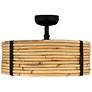4_22" Quoizel Lachlan Matte Black Rattan 4-Light Fandelier more views