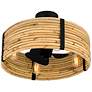 5_22" Quoizel Lachlan Matte Black Rattan 4-Light Fandelier more views