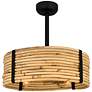 7_22" Quoizel Lachlan Matte Black Rattan 4-Light Fandelier more views