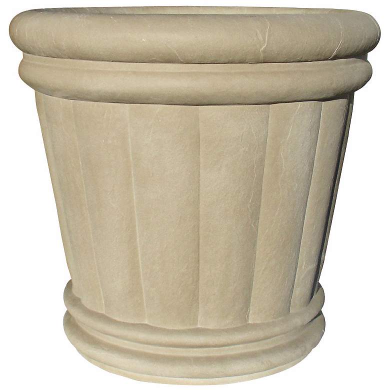 Image 1 22 inch Slate Gray Roman Urn Planter