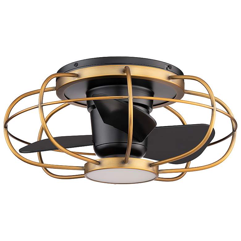 Image 3 22" WAC Aella Aged Brass LED Outdoor Smart Fandelier Ceiling Fan more views
