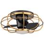 22" WAC Aella Aged Brass LED Outdoor Smart Fandelier Ceiling Fan