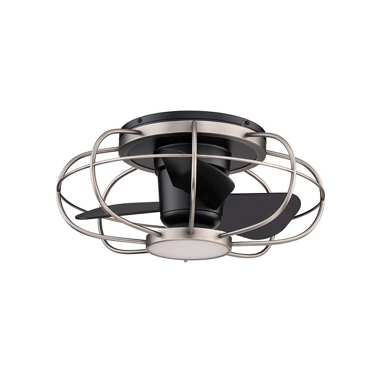 Image 5 22" WAC Aella Brushed Nickel LED Damp Smart Fandelier Ceiling Fan more views