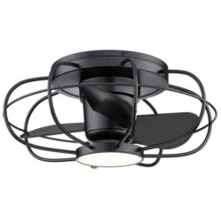 22&quot; WAC Aella Matte Black LED Outdoor  Smart Fandelier Ceiling Fan