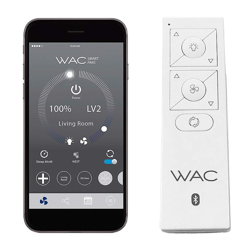 Image 2 22" WAC Aella Matte Black LED Outdoor Smart Fandelier Ceiling Fan more views