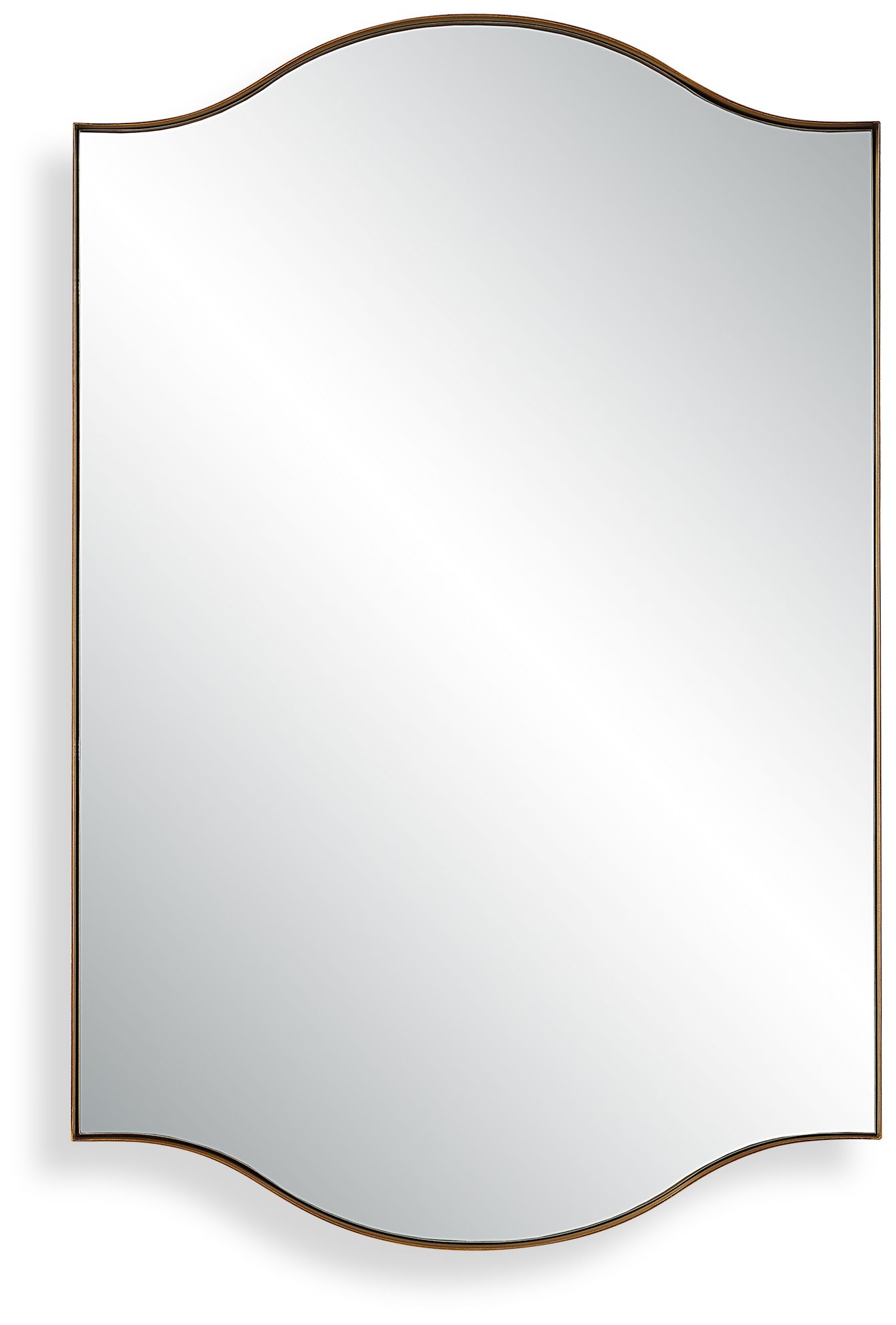 Image 2 22" x 34" Brushed Gold Wall Mirror