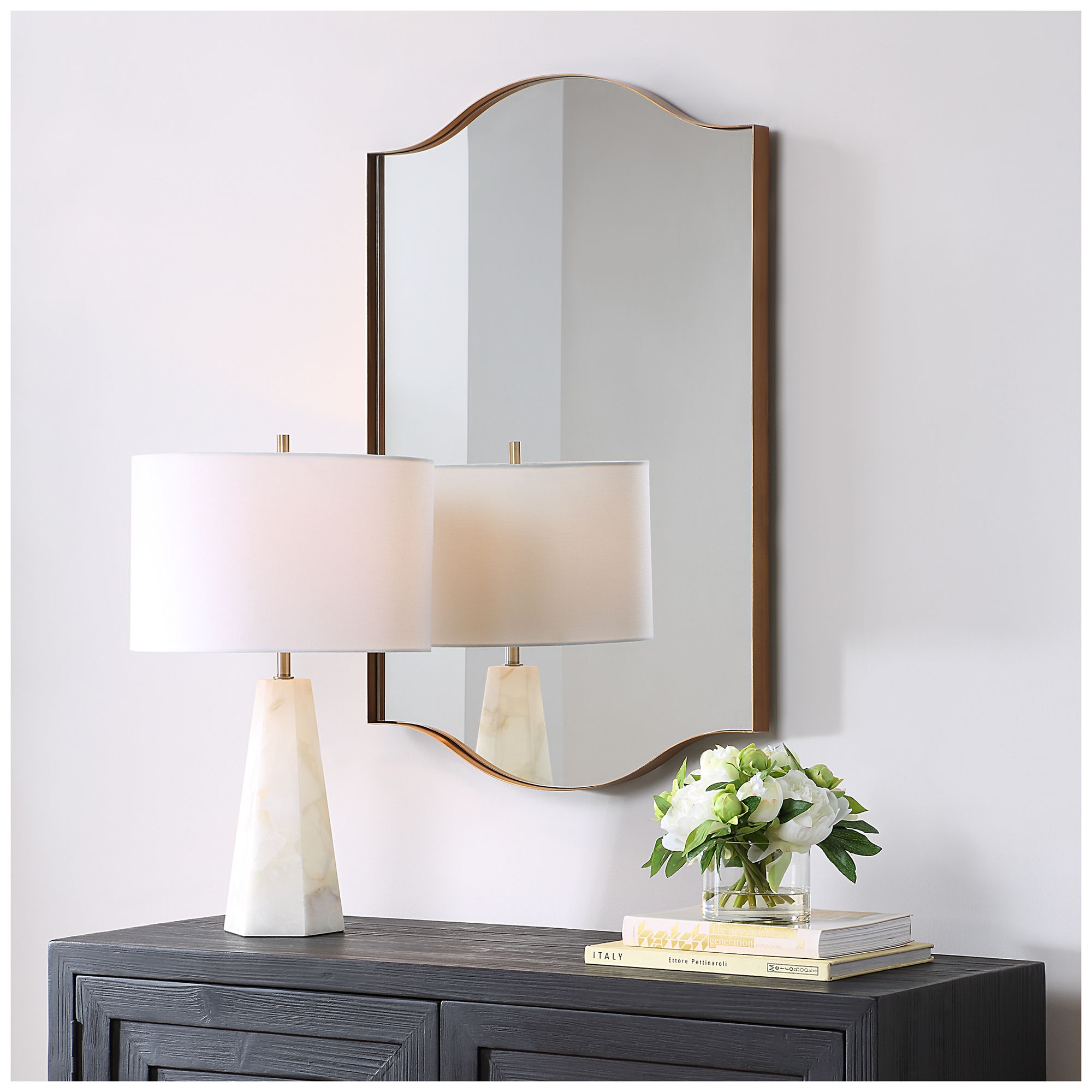 Image 6 22" x 34" Brushed Gold Wall Mirror more views